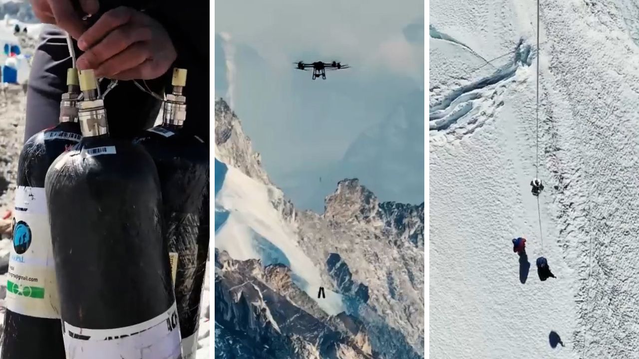 短片：大疆無人機完成珠峰海拔6000米物資運輸　全球首次